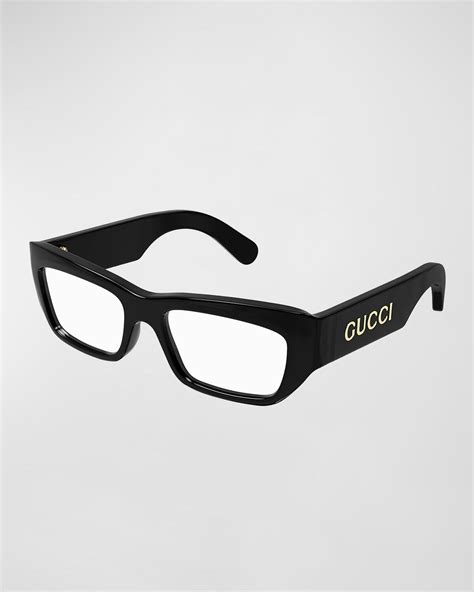 gucci rectangular optical frame|clear frame gucci glasses.